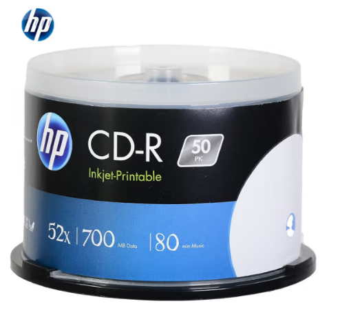 惠普(HP) CD-R可打印 光盘/刻录盘 空白光盘 52速700MB